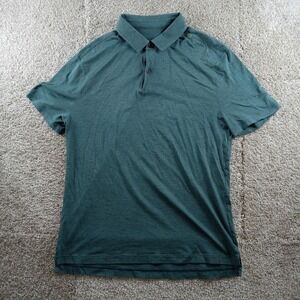 Lululemon Polo Shirt Mens‎ Medium Short Sleeve Athletic Golf Performance